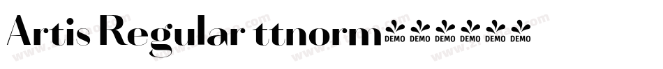 Artis Regular ttnorm字体转换